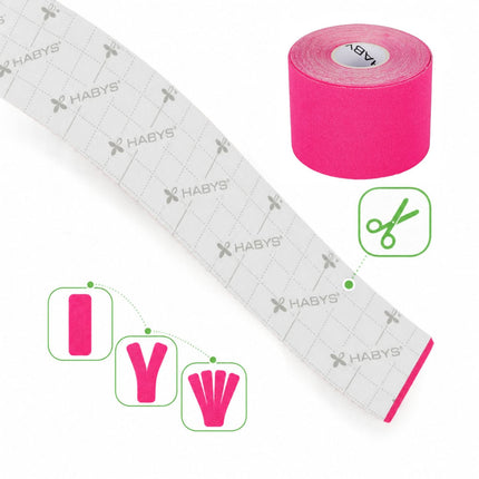 Kineziologinis teipas HABYS STRONG 5 cm × 5 m, rožinis - nuotrauka 6