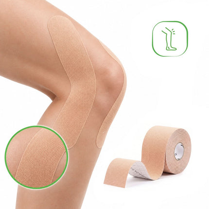 Kineziologinis teipas HABYS STRONG 5 cm × 5 m, smėlio spalvos - nuotrauka 6