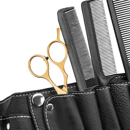 Kirpėjo diržo dėklas BeautyKit T10 – patogus kirpyklos įrankių laikymas darbo metu, juodas