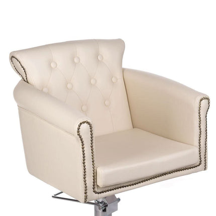 Kirpyklos kėdė ALBERTO BH-8038, kreminė - Beauty Kit