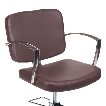 BS DARIO BH-8163 ruda kirpyklos kėdė moderniame barbershop salone – ergonomiška ir stilinga