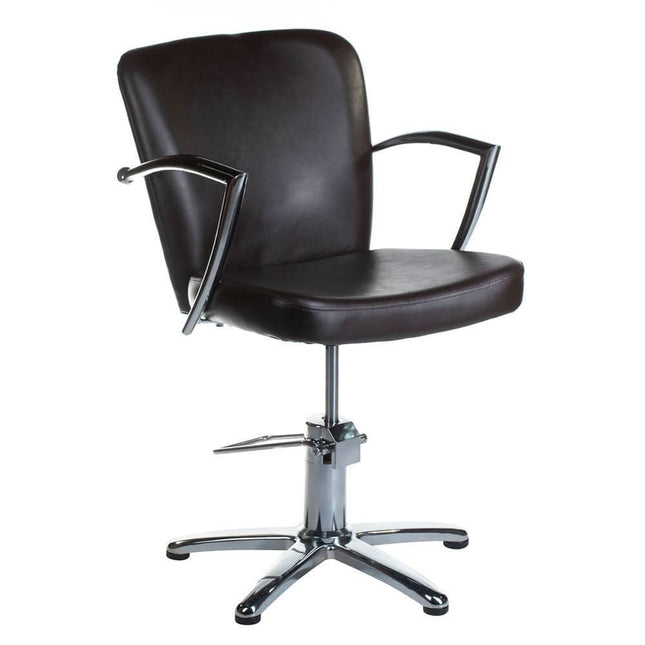 Kirpyklos kėdė LIVIO BH-8173 ruda – profesionali kėdė klientams kirpykloje, BS gamintojo