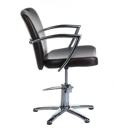 BS LIVIO BH-8173 ruda kirpyklos kėdė moderniame kirpėjų salone – ergonomiška ir stilinga