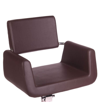 BS VITO BH-6971 ruda kirpyklos kėdė moderniame kirpėjo darbo kabinete su stilingu interjeru
