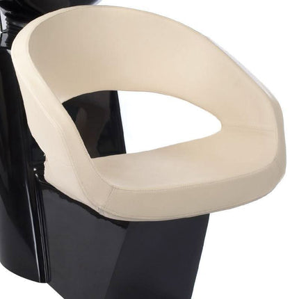 BS PAOLO BH-8031 kreminė plautuvė kirpyklos salonui – ergonomiška konstrukcija su reguliuojamu dubeniu