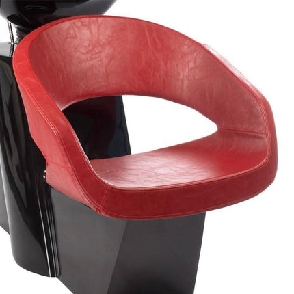BS PAOLO BH-8031 raudona plautuvė moderniam kirpyklos interjerui – ergonomiška ir stilinga