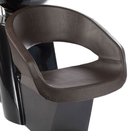 BS PAOLO BH-8031 ruda plautuvė kirpykloje – ergonomiška galvos plovimo kėdė su keraminiu dubeniu