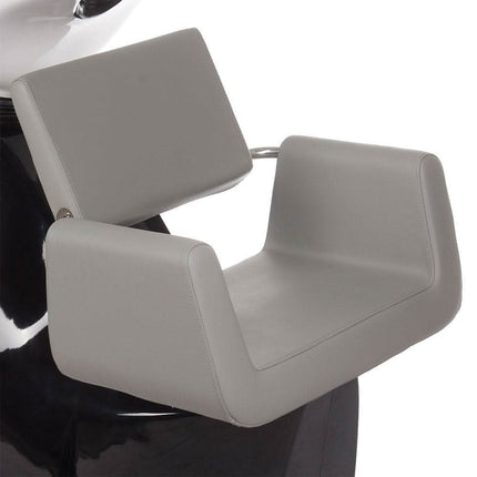 BS VITO BH-8022 plautuvė kirpyklos salonui – ergonomiška šviesiai pilkos spalvos konstrukcija klientų aptarnavimui