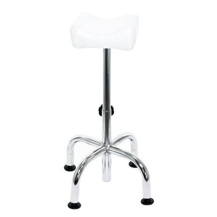 BeautyKit AM-5012C baltas pakojis salone – ergonomiškas aukščio reguliavimas 37–60 cm meistro darbo komfortui