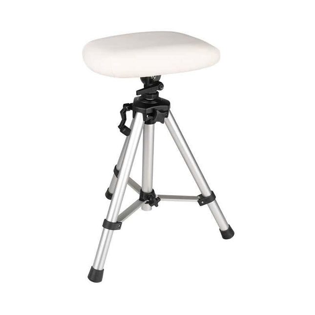 AZZURRO 301 balta kojų atrama pedikiūrui – reguliuojamas aukštis 60–85 cm, pedikiūro kabineto baldai