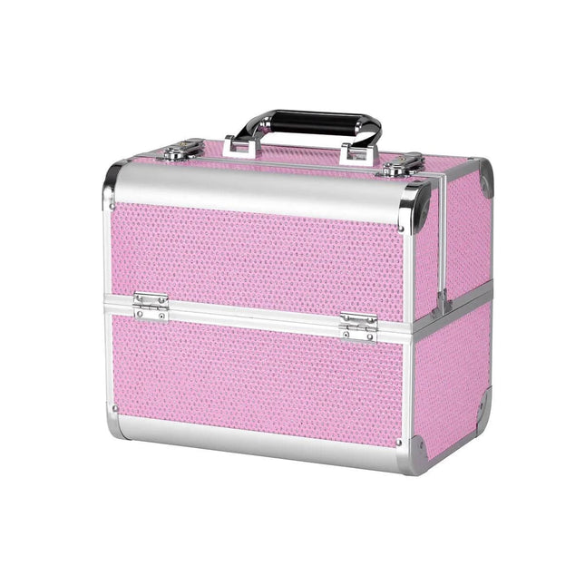 BeautyKit kosmetikos lagaminas 44 rožinės spalvos – profesionalus saugojimo ir transportavimo sprendimas grožio specialistams