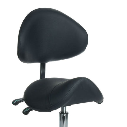 Juoda BS BY-3004 kėdutė kosmetologijos salonui – ergonomiškas dizainas ir stabilus pagrindas