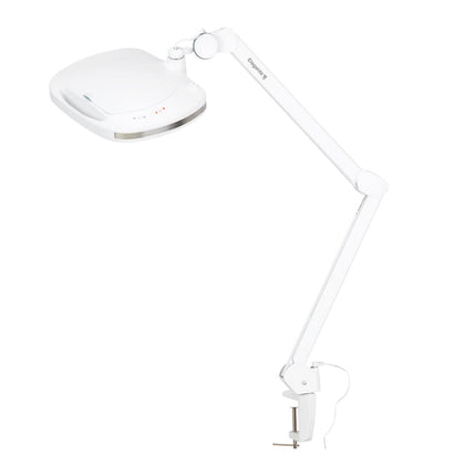 Kosmetologinė LED lempa-lupa ELEGANTE 6030 su spaustuvu, balta - iš arti
