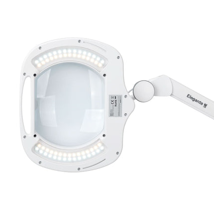 Kosmetologinė LED lempa-lupa ELEGANTE 6030 su spaustuvu, balta - nuotrauka 6