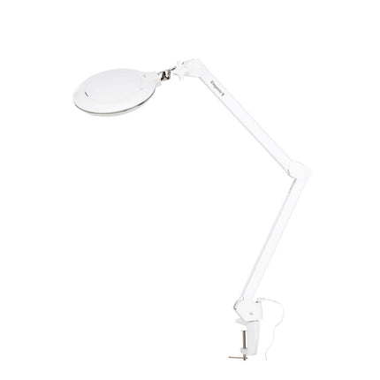 Kosmetologinė LED lempa-lupa ELEGANTE 6031 3D su spaustuvu, balta - iš arti