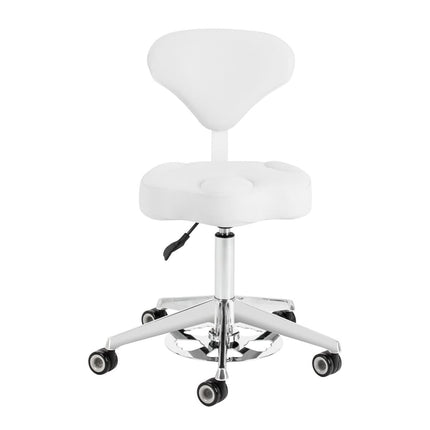 Kosmetologinė meistro kėdė AZZURRO 156-F BUMP-UP, balta - iš arti