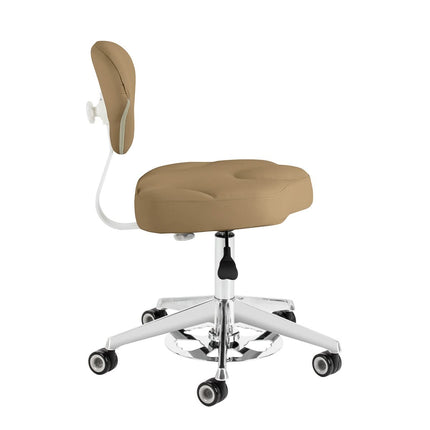 Kosmetologinė meistro kėdė AZZURRO 156-F BUMP-UP, smėlio spalvos - detalės