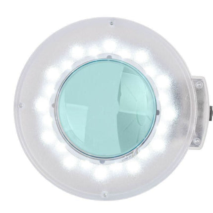 BeautyKit S4 LED lempa-lupa procedūrų metu – ryški balta šviesa manikiūrui ir pedikiūrui, 5 dioptrijų stiklas