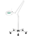 BeautyKit kosmetologinė pastatoma lempa-lupa S5 LED balta, 5 dioptrijos, baldai kosmetologijos kabinetui