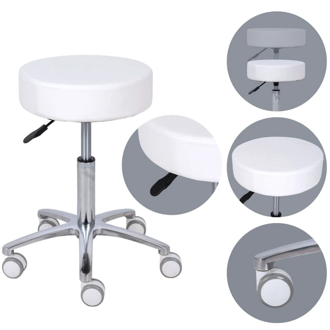 Kosmetologinė taburetė HABYS MOBI Comfy Base k501, balta