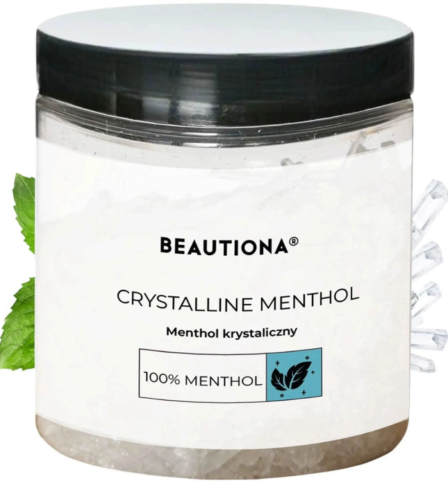 BeautyKit kristalinis mentolis pirčiai 100g – gaivus aušinamasis efektas saunai