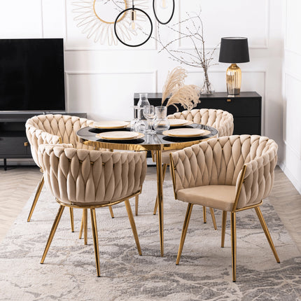 CAPI Cream Velvet kėdė grožio salonui – modernus minimalistinis dizainas ir premium aksominė medžiaga