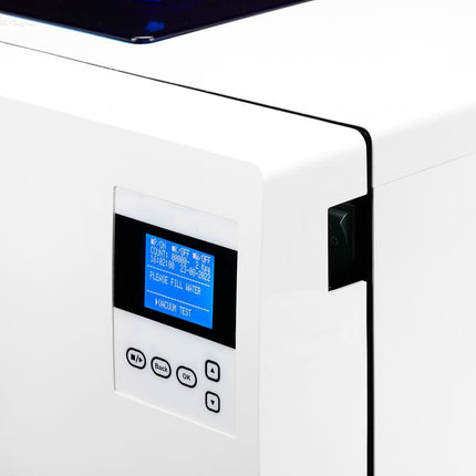 B klasės autoklavas su LCD valdymo pultu – LAFOMED LFSS12AA sterilizacijos ciklo kontrolė