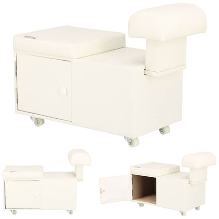 Laisvai pastatomas pedikiūro pakojis-pufas, baltas - Beauty Kit