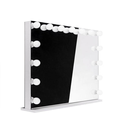 Didelis 120x80 cm Hollywood stiliaus LED veidrodis BS kirpykloms ir kosmetologijos kabinetams