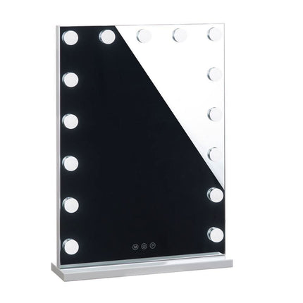 Hollywood stiliaus BS LED veidrodis 43x58 cm – idealus makiažo studijoms ir kosmetologijos kabinetams