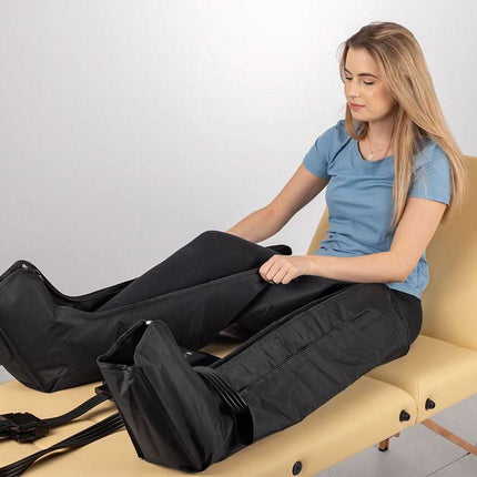Limfodrenažinio masažo aparato SIMPLE-4 valdymo pultas ir slėgio reguliavimo funkcijos – Habys