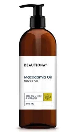 Beautiona makadamijų aliejus 500 ml – profesionalus masažo aliejus grožio salonams ir SPA