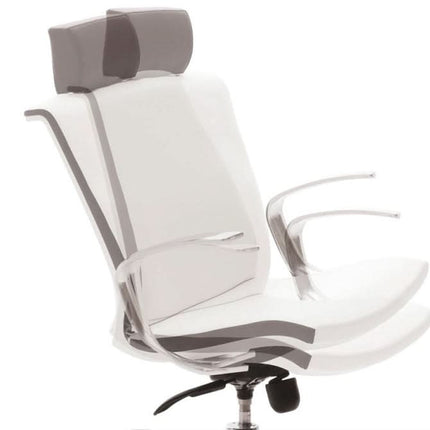 VISMARA profesionali makiažo kėdė salonui – ergonomiška baltai juoda kėdė grožio studijoms