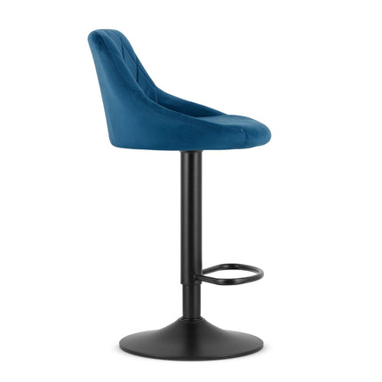 KAST aksominė makiažo kėdė tamsiai mėlyna – prabangus baldas profesionaliam grožio kabinetui ar kirpyklai