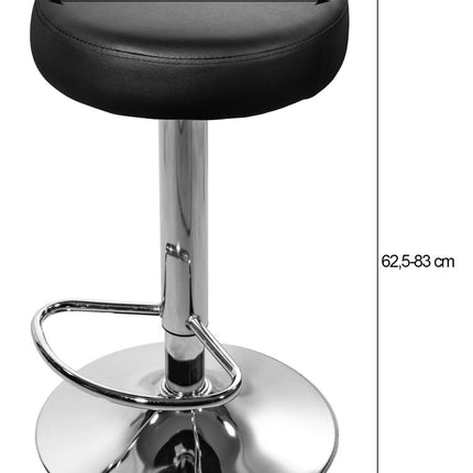ROJST saloninė kėdė juodu eko odos apmušalu elegantiškas dizainas makiažo meistrams