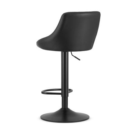 Juodos eko odos makiažo kėdės KAST – ergonomiški baldai profesionaliam makiažo artistui ir kosmetologui