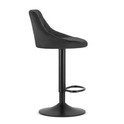 Juodo aksamino kėdės KAST grožio salonams – ergonomiški baldai makiažo ir kosmetologijos paslaugoms