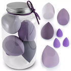 Beautiona makiažo kempinėlių rinkinys 7 vnt tamsių spalvų – profesionalus makiažo dengimas salone