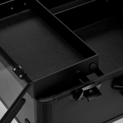 BeautyKit makiažo lagaminas T-27 BLACK kirpyklai – pritaikytas darbui renginiuose ir fotosesijose