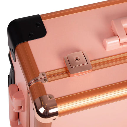 BeautyKit T-27 ROSE GOLD kompaktiškas makiažo stalas – patogus sprendimas keliaujančiam kosmetologui