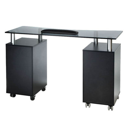 Juodas BS BD-3425-1 manikiūro stalas – stilingas ir funkcionalus sprendimas profesionaliam nagų salonui