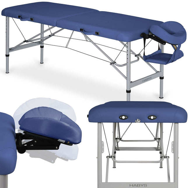 Habys AERO masažo stalas 60 cm tamsiai mėlynas VINYL FLEX K012 – profesionalus baldas salonui