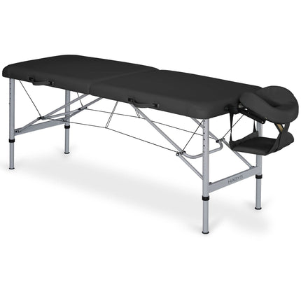 AERO 70 cm masažo stalas juodas VINYL FLEX – tinkamas masažo, kosmetologijos ir grožio procedūrų kabinetui