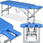 Habys Chiro Ultralux 19 Alu Vinyl Flex K023 Blue masažo stalas profesionaliam chiropraktikos kabinetui