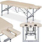 Habys CHIRO ULTRALUX masažo stalas Ultralux 19 Vinyl Flex K033 smėlio spalvos 50 cm pločio profesionaliam masažui