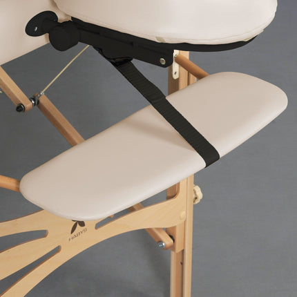 Habys GALLO PLUS LIGHT WOOD masažo stalas – patvarusdžiui tinkamas Vinyl Flex dangalas