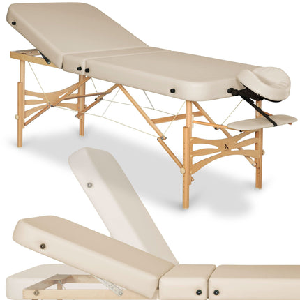 Habys GALLO PLUS LIGHT WOOD 76 cm Vinyl Flex K033 masažo stalas smėlio spalvos profesionaliam salonui