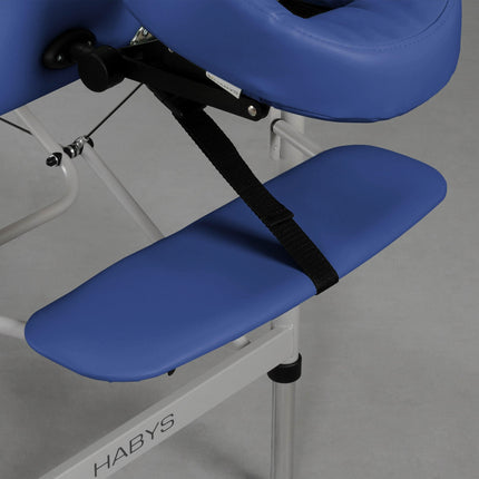 Profesionalus 60 cm pločio masažo stalas Habys – ergonomiškas dizainas kūno masažo procedūroms salone