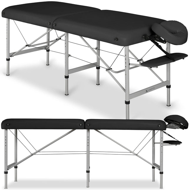 Habys masažo stalas MEDMAL 70 cm Vinyl Flex K015 juodas – profesionalus gultas salonui