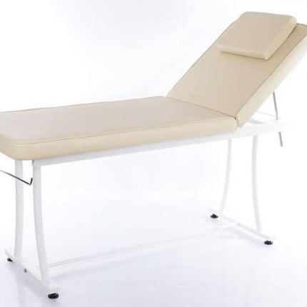 Masažo stalas Steel-2 salonams – ergonomiška kreminė gulimoji paviršius su reguliuojamu aukščiu